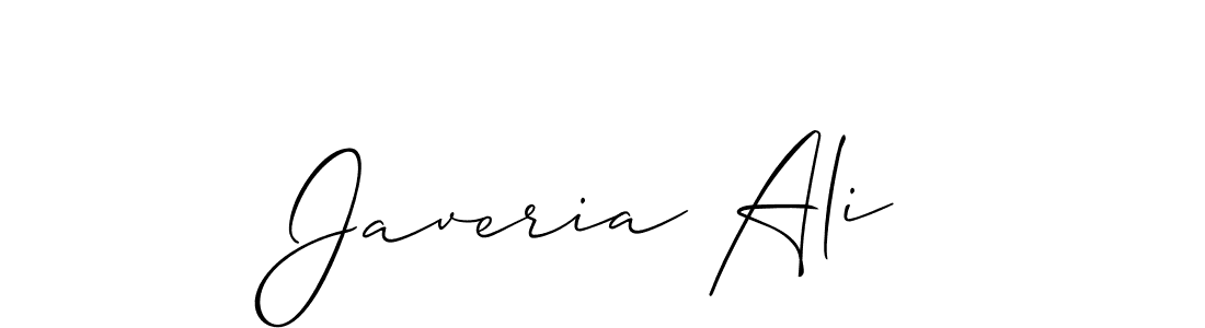 Also we have Javeria Ali name is the best signature style. Create professional handwritten signature collection using Allison_Script autograph style. Javeria Ali signature style 2 images and pictures png