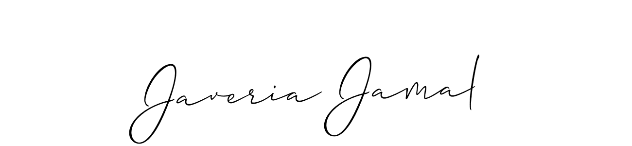 How to make Javeria Jamal name signature. Use Allison_Script style for creating short signs online. This is the latest handwritten sign. Javeria Jamal signature style 2 images and pictures png