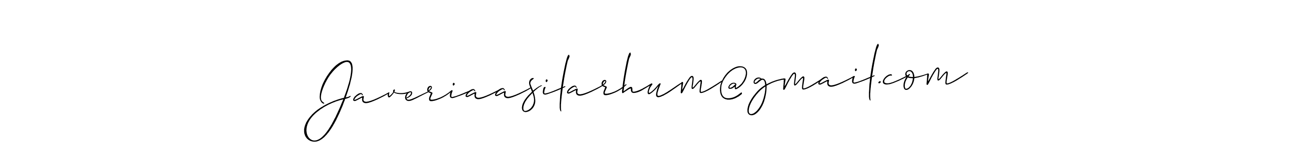 Create a beautiful signature design for name Javeriaasilarhum@gmail.com. With this signature (Allison_Script) fonts, you can make a handwritten signature for free. Javeriaasilarhum@gmail.com signature style 2 images and pictures png