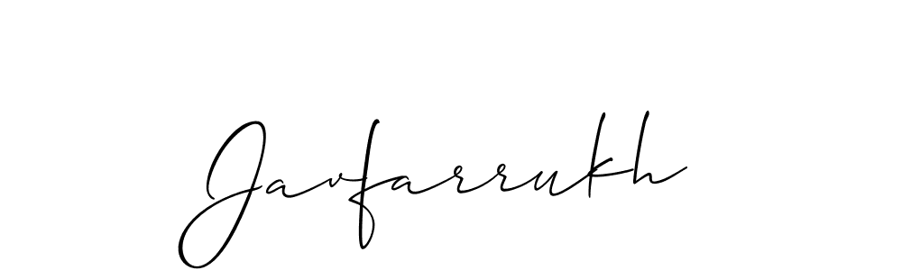 How to make Javfarrukh name signature. Use Allison_Script style for creating short signs online. This is the latest handwritten sign. Javfarrukh signature style 2 images and pictures png