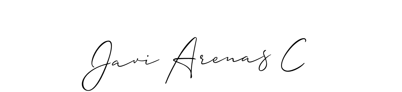 Create a beautiful signature design for name Javi Arenas C. With this signature (Allison_Script) fonts, you can make a handwritten signature for free. Javi Arenas C signature style 2 images and pictures png