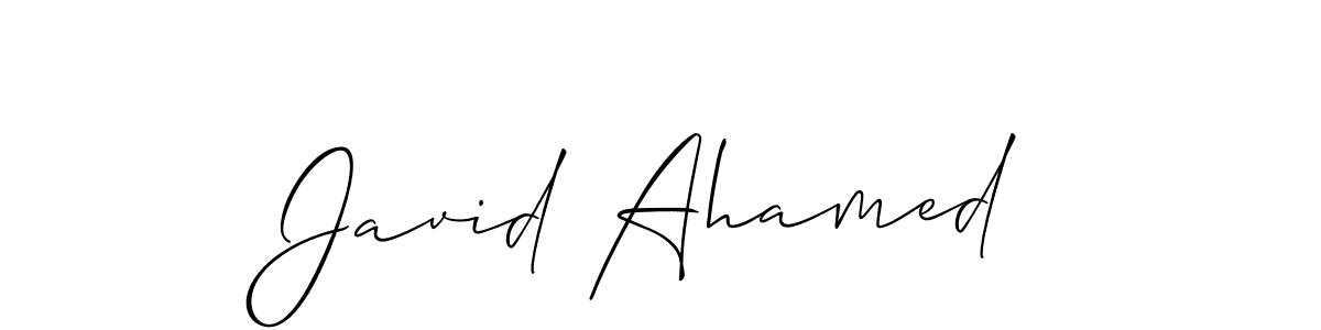 How to Draw Javid Ahamed signature style? Allison_Script is a latest design signature styles for name Javid Ahamed. Javid Ahamed signature style 2 images and pictures png