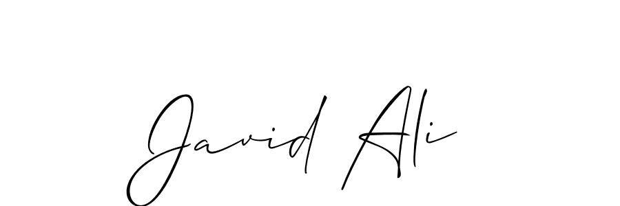 Similarly Allison_Script is the best handwritten signature design. Signature creator online .You can use it as an online autograph creator for name Javid Ali. Javid Ali signature style 2 images and pictures png