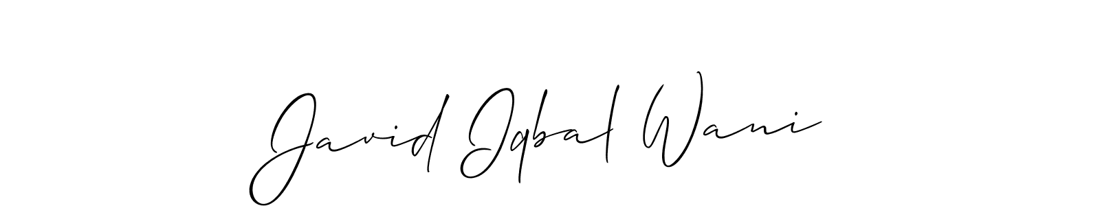 Make a beautiful signature design for name Javid Iqbal Wani. Use this online signature maker to create a handwritten signature for free. Javid Iqbal Wani signature style 2 images and pictures png