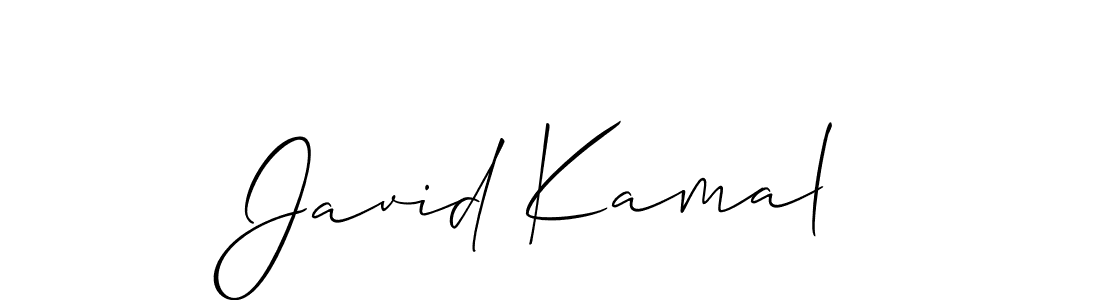 You should practise on your own different ways (Allison_Script) to write your name (Javid Kamal) in signature. don't let someone else do it for you. Javid Kamal signature style 2 images and pictures png