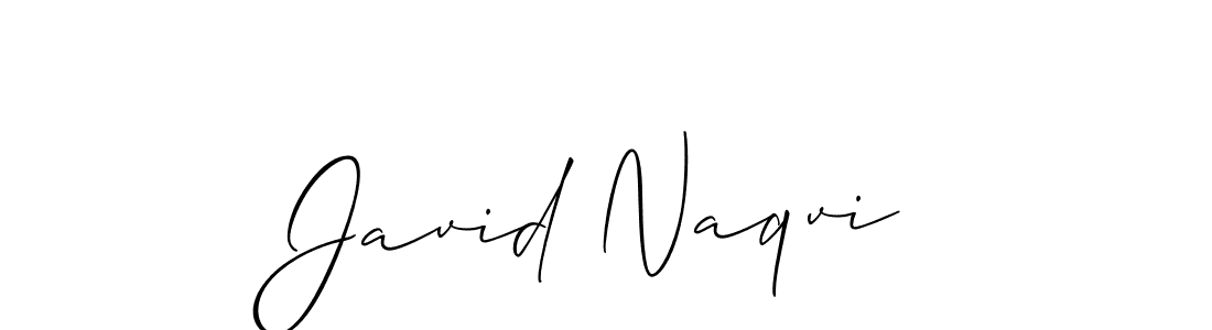 How to make Javid Naqvi signature? Allison_Script is a professional autograph style. Create handwritten signature for Javid Naqvi name. Javid Naqvi signature style 2 images and pictures png