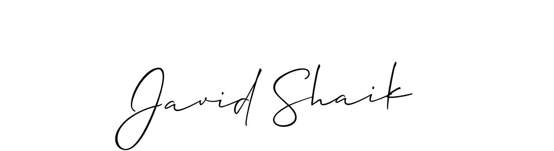 Also You can easily find your signature by using the search form. We will create Javid Shaik name handwritten signature images for you free of cost using Allison_Script sign style. Javid Shaik signature style 2 images and pictures png