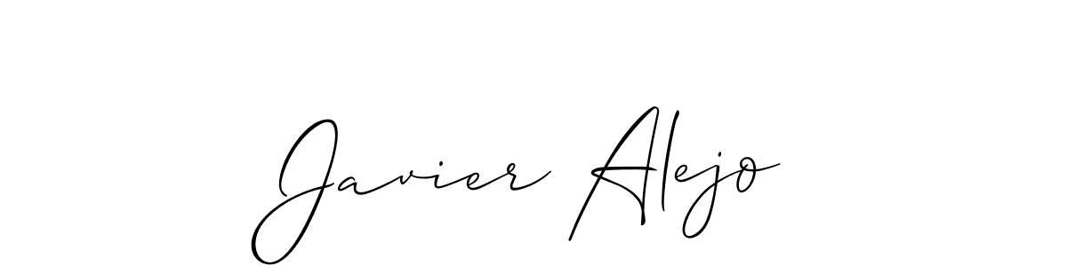 You should practise on your own different ways (Allison_Script) to write your name (Javier Alejo) in signature. don't let someone else do it for you. Javier Alejo signature style 2 images and pictures png
