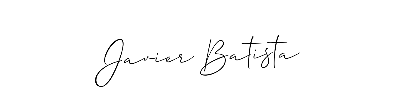 How to make Javier Batista signature? Allison_Script is a professional autograph style. Create handwritten signature for Javier Batista name. Javier Batista signature style 2 images and pictures png