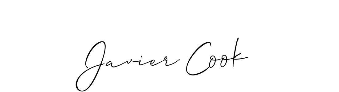 How to make Javier Cook signature? Allison_Script is a professional autograph style. Create handwritten signature for Javier Cook name. Javier Cook signature style 2 images and pictures png