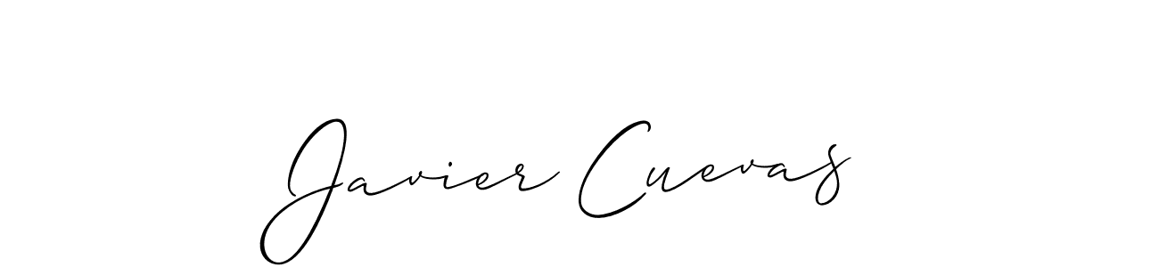 How to make Javier Cuevas signature? Allison_Script is a professional autograph style. Create handwritten signature for Javier Cuevas name. Javier Cuevas signature style 2 images and pictures png