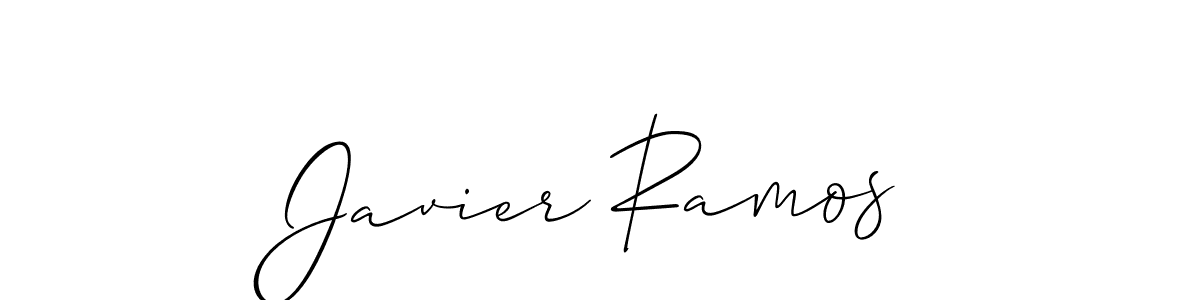Design your own signature with our free online signature maker. With this signature software, you can create a handwritten (Allison_Script) signature for name Javier Ramos. Javier Ramos signature style 2 images and pictures png