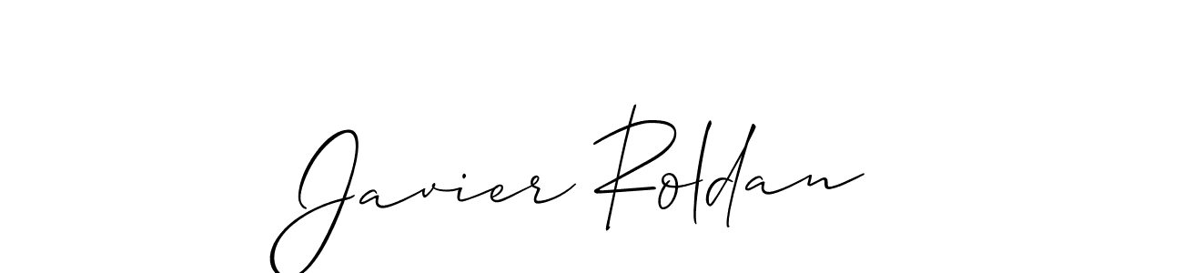 Also we have Javier Roldan name is the best signature style. Create professional handwritten signature collection using Allison_Script autograph style. Javier Roldan signature style 2 images and pictures png