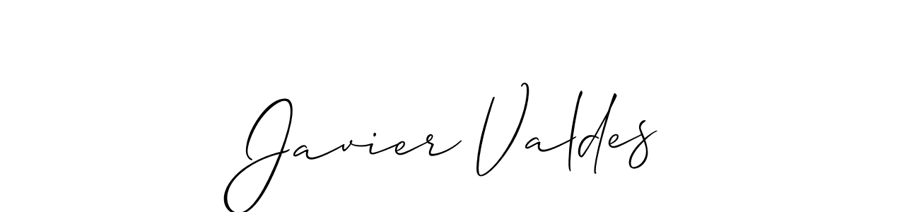 Allison_Script is a professional signature style that is perfect for those who want to add a touch of class to their signature. It is also a great choice for those who want to make their signature more unique. Get Javier Valdes name to fancy signature for free. Javier Valdes signature style 2 images and pictures png