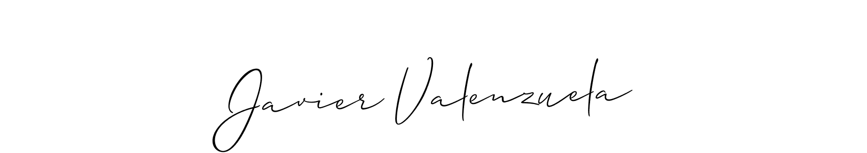 Also we have Javier Valenzuela name is the best signature style. Create professional handwritten signature collection using Allison_Script autograph style. Javier Valenzuela signature style 2 images and pictures png