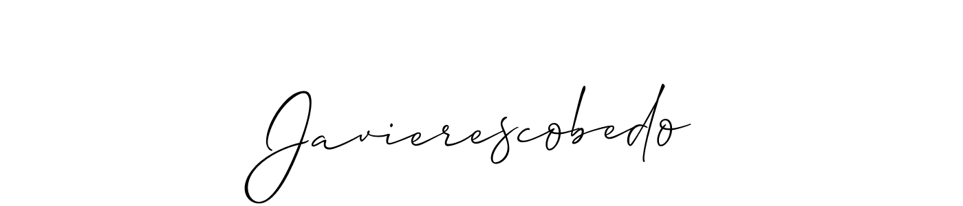 Make a short Javierescobedo signature style. Manage your documents anywhere anytime using Allison_Script. Create and add eSignatures, submit forms, share and send files easily. Javierescobedo signature style 2 images and pictures png