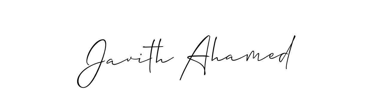 Design your own signature with our free online signature maker. With this signature software, you can create a handwritten (Allison_Script) signature for name Javith Ahamed. Javith Ahamed signature style 2 images and pictures png