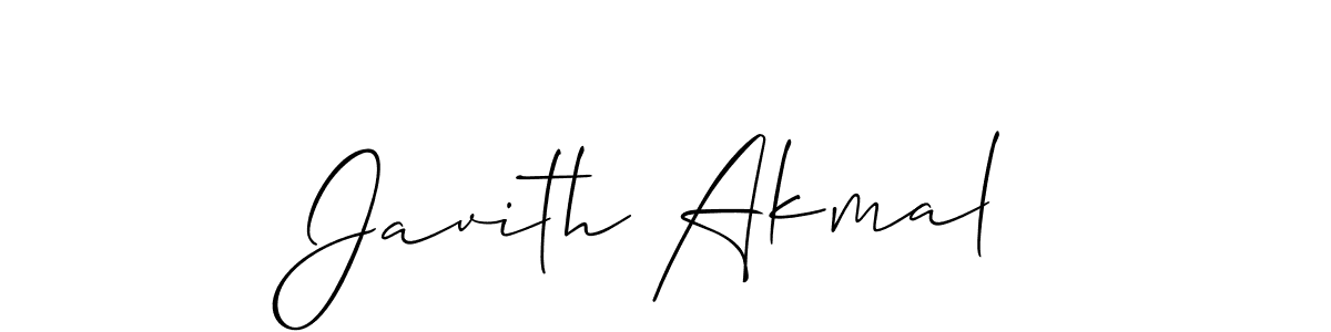 How to make Javith Akmal signature? Allison_Script is a professional autograph style. Create handwritten signature for Javith Akmal name. Javith Akmal signature style 2 images and pictures png