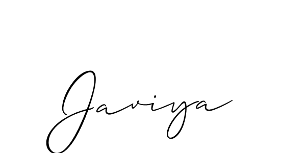 How to make Javiya signature? Allison_Script is a professional autograph style. Create handwritten signature for Javiya name. Javiya signature style 2 images and pictures png