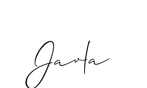The best way (Allison_Script) to make a short signature is to pick only two or three words in your name. The name Javla include a total of six letters. For converting this name. Javla signature style 2 images and pictures png