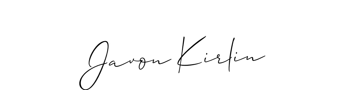 Make a short Javon Kirlin signature style. Manage your documents anywhere anytime using Allison_Script. Create and add eSignatures, submit forms, share and send files easily. Javon Kirlin signature style 2 images and pictures png