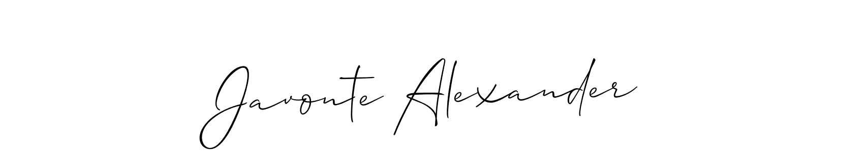 How to make Javonte Alexander signature? Allison_Script is a professional autograph style. Create handwritten signature for Javonte Alexander name. Javonte Alexander signature style 2 images and pictures png