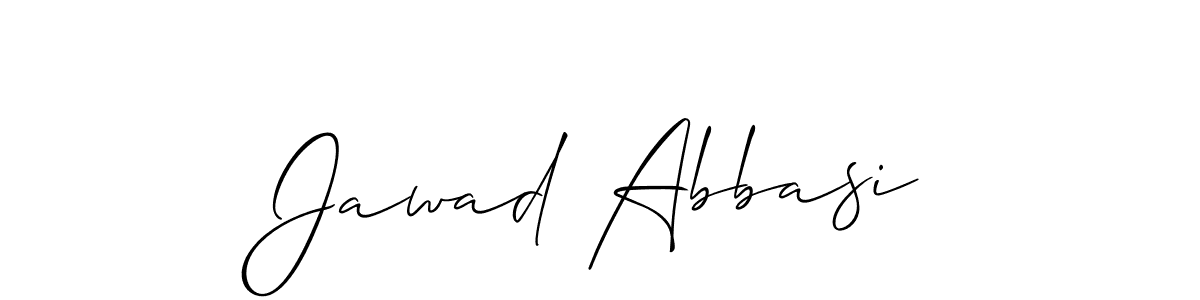 Allison_Script is a professional signature style that is perfect for those who want to add a touch of class to their signature. It is also a great choice for those who want to make their signature more unique. Get Jawad Abbasi name to fancy signature for free. Jawad Abbasi signature style 2 images and pictures png