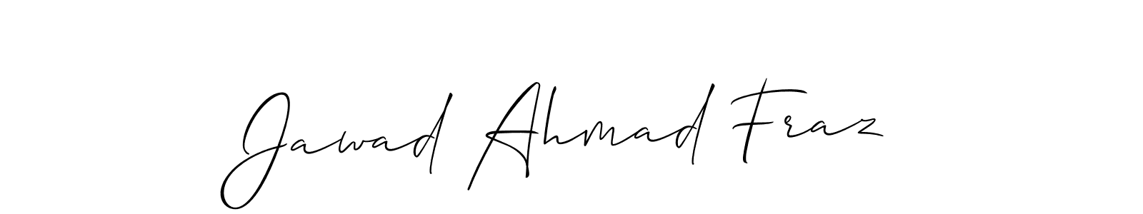 Also You can easily find your signature by using the search form. We will create Jawad Ahmad Fraz name handwritten signature images for you free of cost using Allison_Script sign style. Jawad Ahmad Fraz signature style 2 images and pictures png