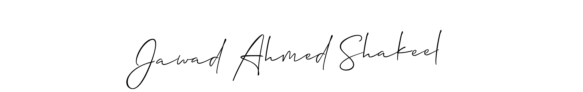 Design your own signature with our free online signature maker. With this signature software, you can create a handwritten (Allison_Script) signature for name Jawad Ahmed Shakeel. Jawad Ahmed Shakeel signature style 2 images and pictures png