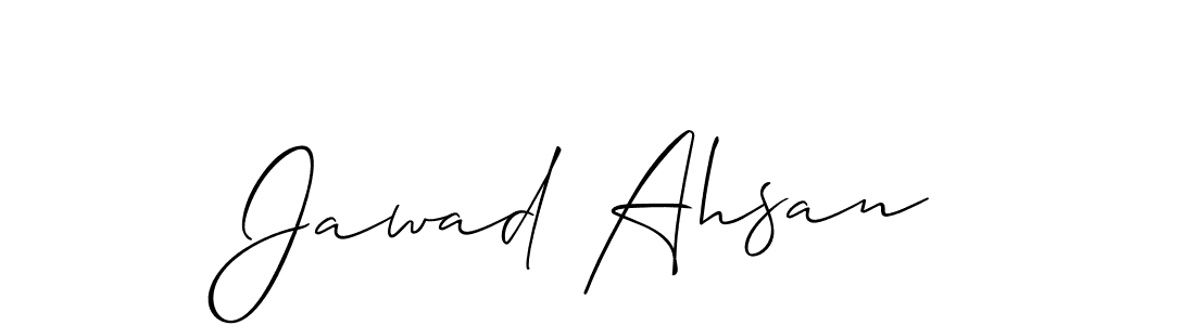 if you are searching for the best signature style for your name Jawad Ahsan. so please give up your signature search. here we have designed multiple signature styles  using Allison_Script. Jawad Ahsan signature style 2 images and pictures png
