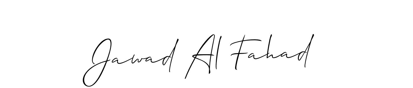 How to make Jawad Al Fahad name signature. Use Allison_Script style for creating short signs online. This is the latest handwritten sign. Jawad Al Fahad signature style 2 images and pictures png