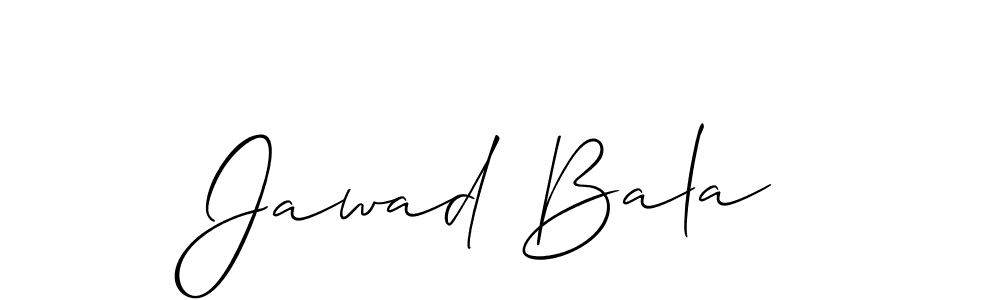 Design your own signature with our free online signature maker. With this signature software, you can create a handwritten (Allison_Script) signature for name Jawad Bala. Jawad Bala signature style 2 images and pictures png