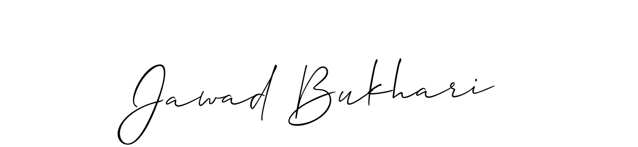 Make a beautiful signature design for name Jawad Bukhari. With this signature (Allison_Script) style, you can create a handwritten signature for free. Jawad Bukhari signature style 2 images and pictures png