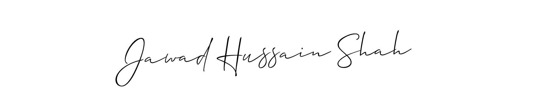 Also You can easily find your signature by using the search form. We will create Jawad Hussain Shah name handwritten signature images for you free of cost using Allison_Script sign style. Jawad Hussain Shah signature style 2 images and pictures png
