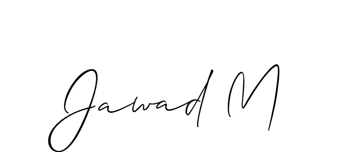 Jawad M stylish signature style. Best Handwritten Sign (Allison_Script) for my name. Handwritten Signature Collection Ideas for my name Jawad M. Jawad M signature style 2 images and pictures png