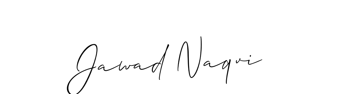 How to make Jawad Naqvi name signature. Use Allison_Script style for creating short signs online. This is the latest handwritten sign. Jawad Naqvi signature style 2 images and pictures png
