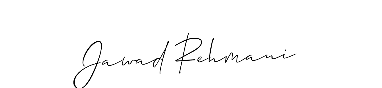 Make a short Jawad Rehmani signature style. Manage your documents anywhere anytime using Allison_Script. Create and add eSignatures, submit forms, share and send files easily. Jawad Rehmani signature style 2 images and pictures png