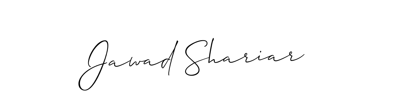 Use a signature maker to create a handwritten signature online. With this signature software, you can design (Allison_Script) your own signature for name Jawad Shariar. Jawad Shariar signature style 2 images and pictures png