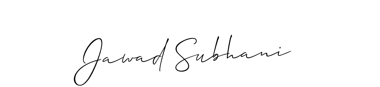 It looks lik you need a new signature style for name Jawad Subhani. Design unique handwritten (Allison_Script) signature with our free signature maker in just a few clicks. Jawad Subhani signature style 2 images and pictures png