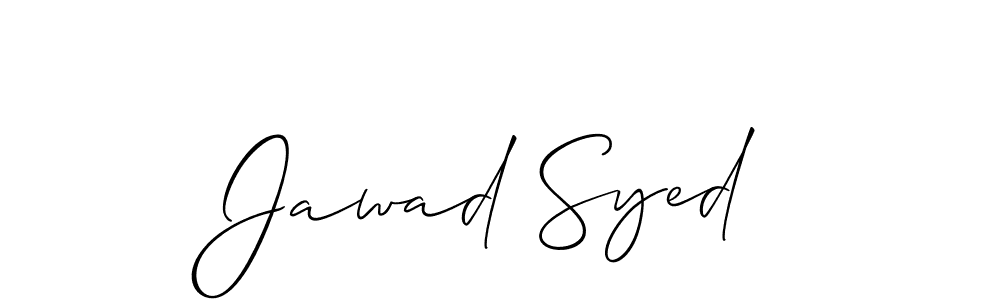 How to Draw Jawad Syed signature style? Allison_Script is a latest design signature styles for name Jawad Syed. Jawad Syed signature style 2 images and pictures png