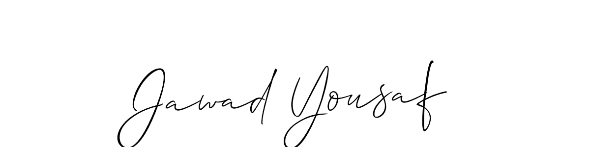 The best way (Allison_Script) to make a short signature is to pick only two or three words in your name. The name Jawad Yousaf include a total of six letters. For converting this name. Jawad Yousaf signature style 2 images and pictures png