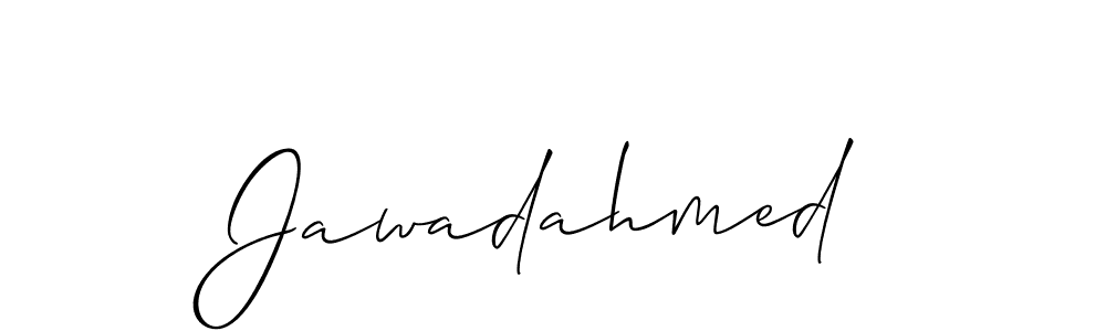 How to make Jawadahmed name signature. Use Allison_Script style for creating short signs online. This is the latest handwritten sign. Jawadahmed signature style 2 images and pictures png