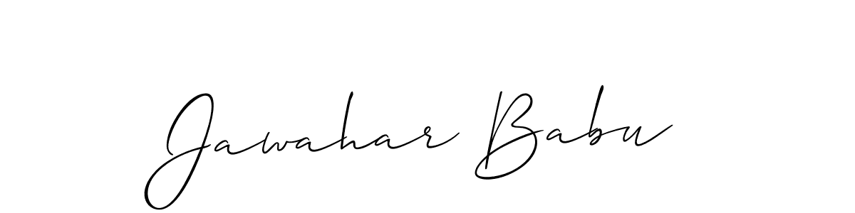 Design your own signature with our free online signature maker. With this signature software, you can create a handwritten (Allison_Script) signature for name Jawahar Babu. Jawahar Babu signature style 2 images and pictures png