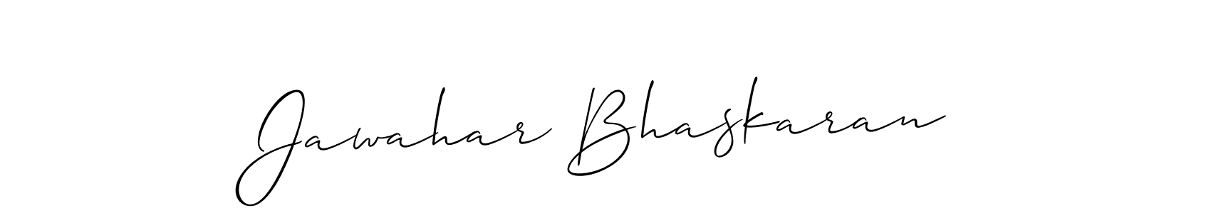 How to make Jawahar Bhaskaran signature? Allison_Script is a professional autograph style. Create handwritten signature for Jawahar Bhaskaran name. Jawahar Bhaskaran signature style 2 images and pictures png