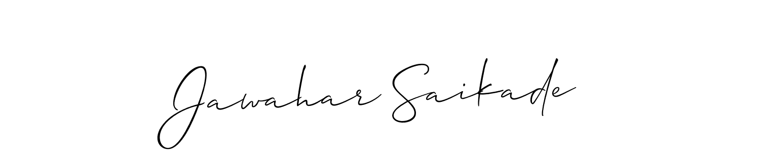 Use a signature maker to create a handwritten signature online. With this signature software, you can design (Allison_Script) your own signature for name Jawahar Saikade. Jawahar Saikade signature style 2 images and pictures png