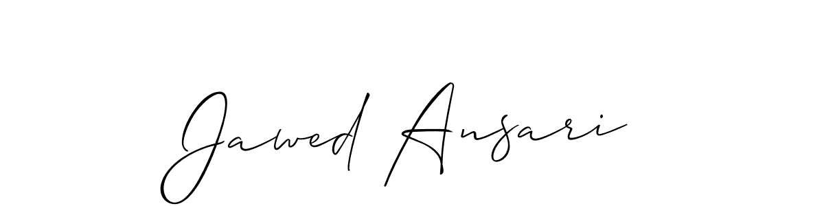 Use a signature maker to create a handwritten signature online. With this signature software, you can design (Allison_Script) your own signature for name Jawed Ansari. Jawed Ansari signature style 2 images and pictures png