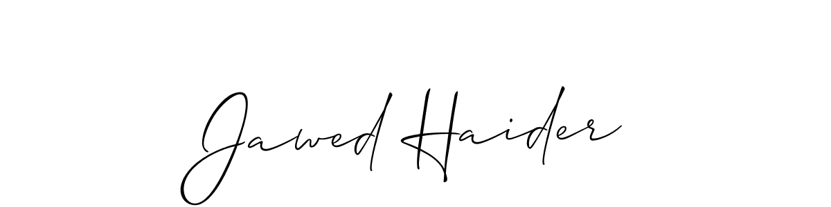 Design your own signature with our free online signature maker. With this signature software, you can create a handwritten (Allison_Script) signature for name Jawed Haider. Jawed Haider signature style 2 images and pictures png