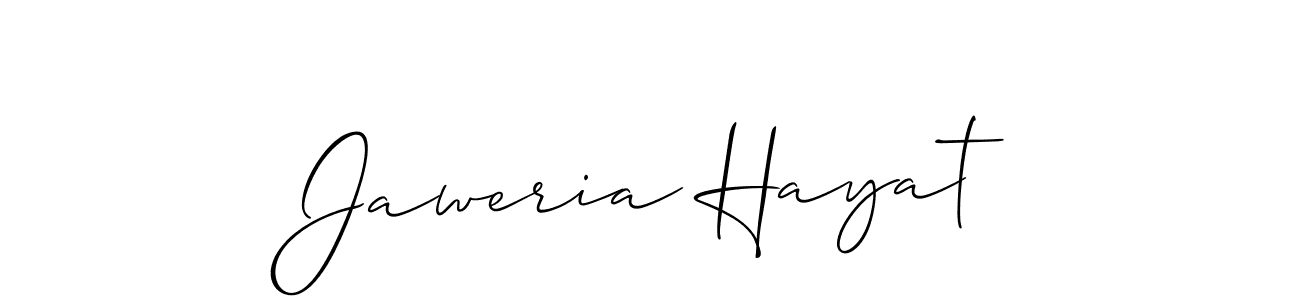 It looks lik you need a new signature style for name Jaweria Hayat. Design unique handwritten (Allison_Script) signature with our free signature maker in just a few clicks. Jaweria Hayat signature style 2 images and pictures png