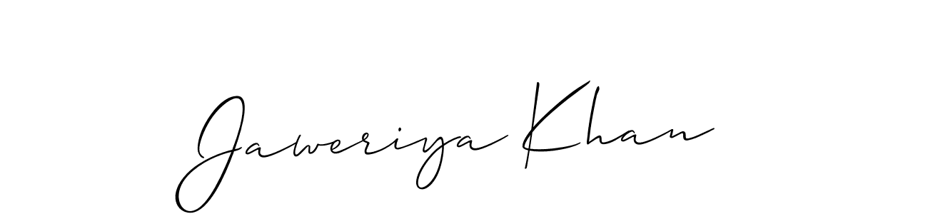 How to make Jaweriya Khan name signature. Use Allison_Script style for creating short signs online. This is the latest handwritten sign. Jaweriya Khan signature style 2 images and pictures png