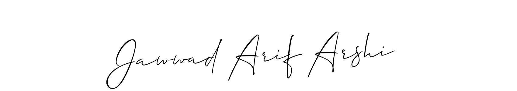 Also You can easily find your signature by using the search form. We will create Jawwad Arif Arshi name handwritten signature images for you free of cost using Allison_Script sign style. Jawwad Arif Arshi signature style 2 images and pictures png